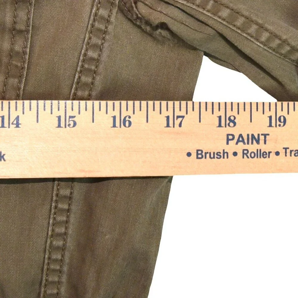 J.Crew Utility Field Jacket Size XS 100% Cotton Olive Green Military Safari - Picture 7 of 8